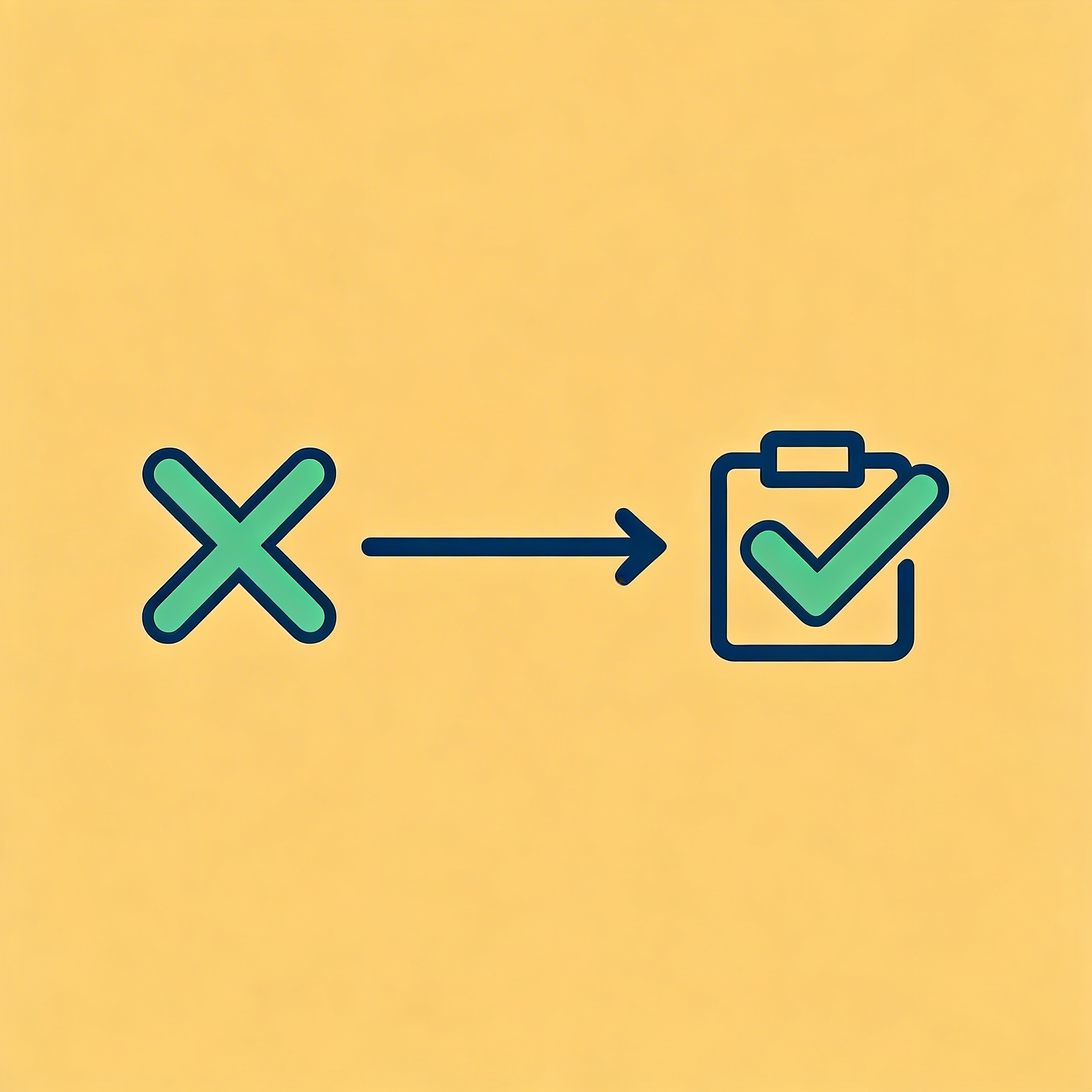 Before and after comparison showing a concept that stalls versus a working product that ships